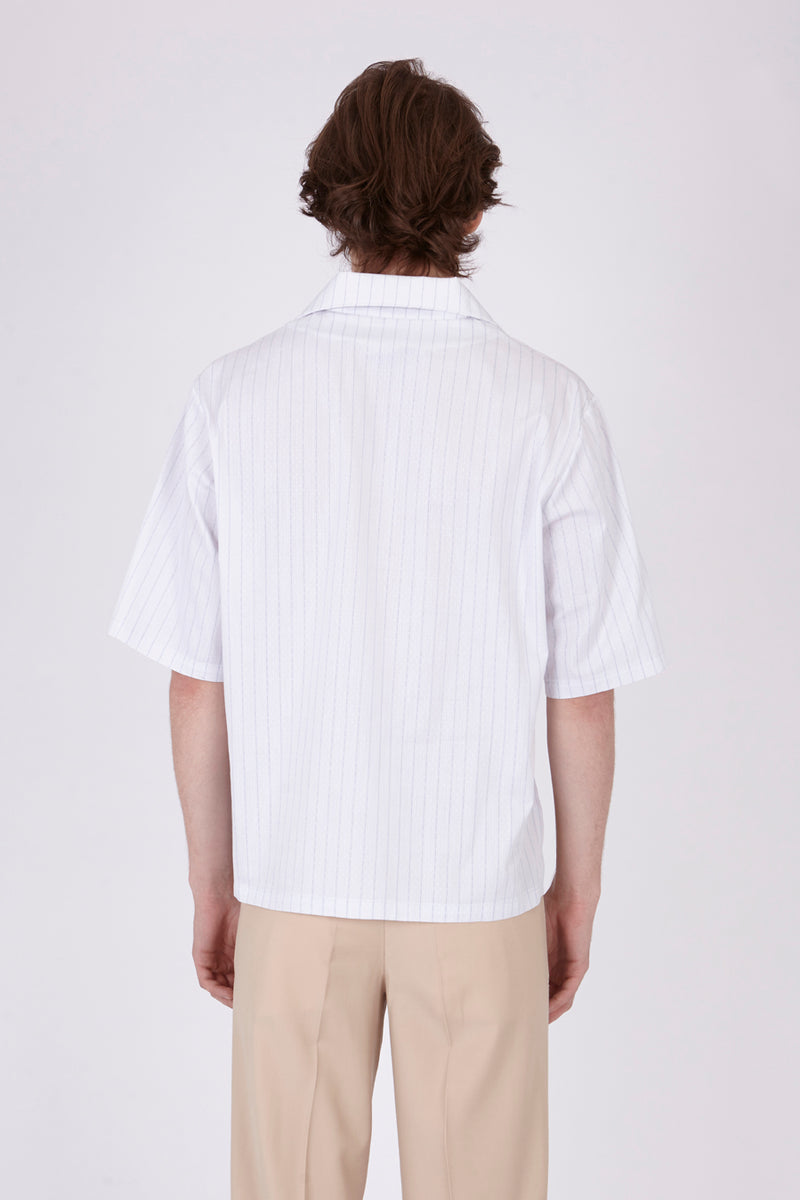 Grey with blue stripes